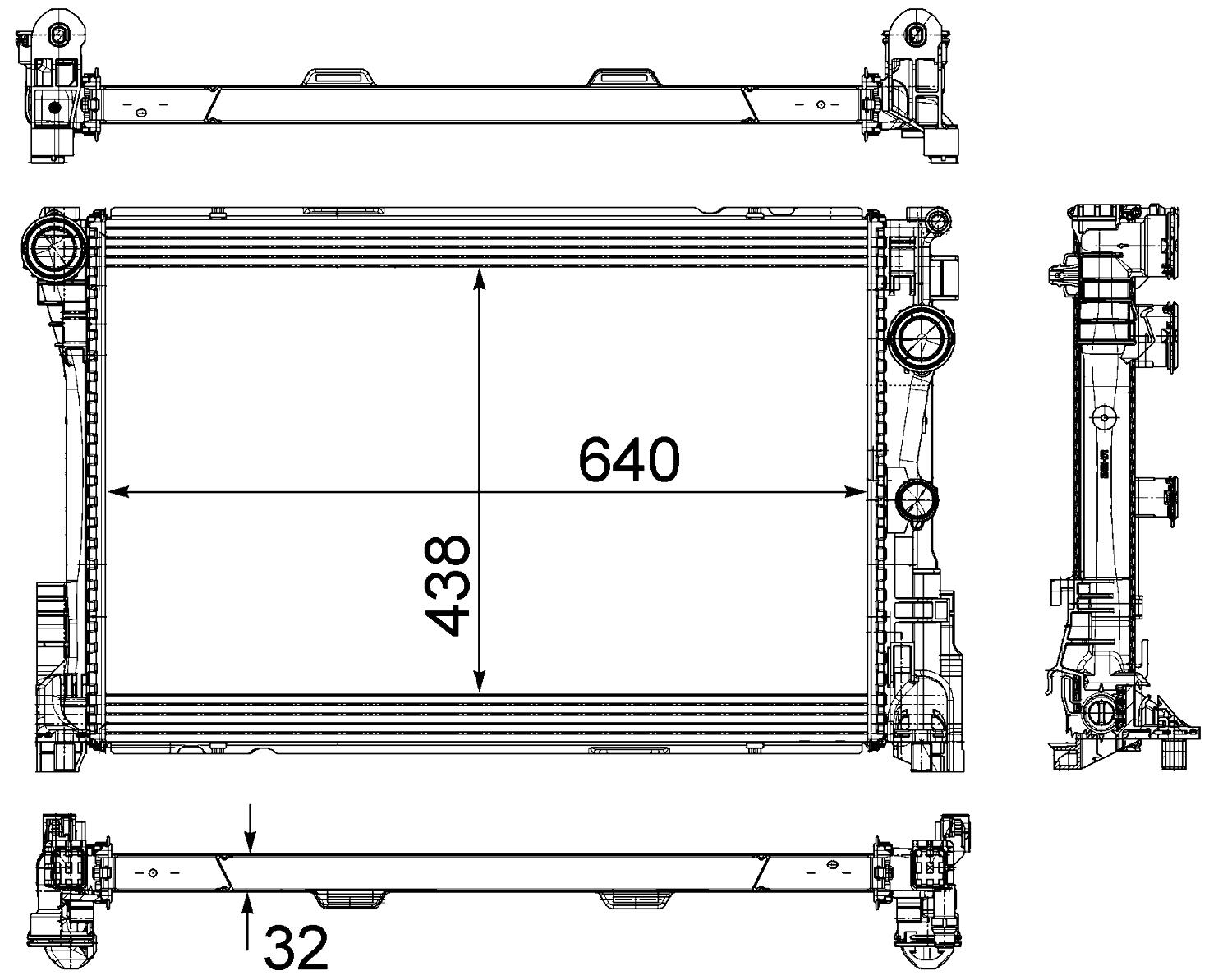 Mercedes Radiator 0995006203 - Behr 376780691